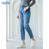 NUTS2023春秋季新款复古高腰显瘦百搭水洗牛仔长裤女4391106A1 商品缩略图1