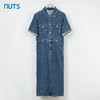 NUTS秋季新款时尚百搭复古水洗牛仔连衣裙女331103360 商品缩略图0