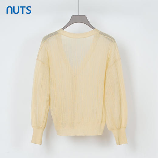 NUTS秋季新款简约时尚V领单单排扣纯色短外套女331053173 商品图1