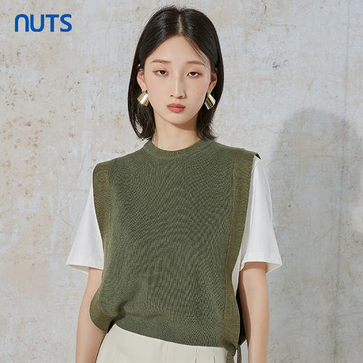 NUTS秋季新款时尚气质通勤风外穿内搭女针织背心女231051073B 商品图1