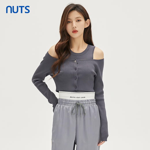 NUTS秋季新款时尚气质通勤风设计感两件套装针织套头衫332052012 商品图1