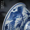 寒香慕古元明青花糯米釉龙凤穿云纹高足杯（缺货） 商品缩略图2