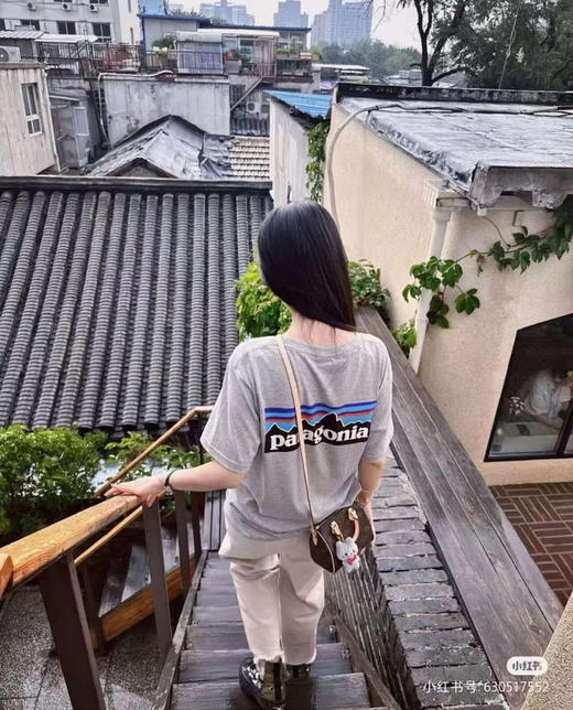 Patagonia巴塔哥尼亚经典短袖logo P-6环保主题♻️系列Organic T-Shirt 男女同款logo印花短袖Tee 商品图3