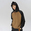 北极狐 女士连帽套头卫衣 2024秋冬新款城市户外拼色上衣04242216 商品缩略图1