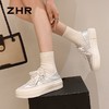 ZHR则则透气德训鞋女厚底小白鞋女拼接系带休闲板鞋子女2024新款 商品缩略图7