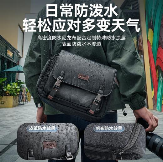 绿巨能相机包微单镜头收纳包单肩男女款斜挎防水帆布背包相机袋-帆布款 商品图4