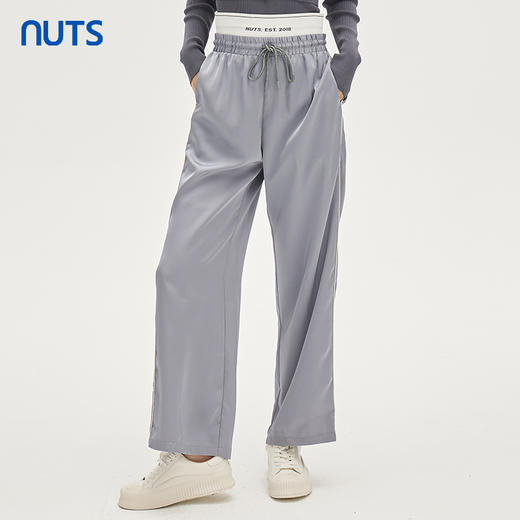 NUTS秋季新款时尚气质百搭宽松显瘦松紧腰休闲长裤女332071145 商品图1