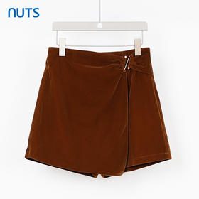 NUTS秋季新款红色复古气质高腰显瘦设计感短款裙裤女333062265