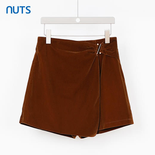 NUTS秋季新款红色复古气质高腰显瘦设计感短款裙裤女333062265 商品图0