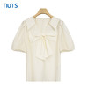 NUTS夏季新款学院风娃娃领宽松显瘦短袖衬衫女上衣429012316 商品缩略图0
