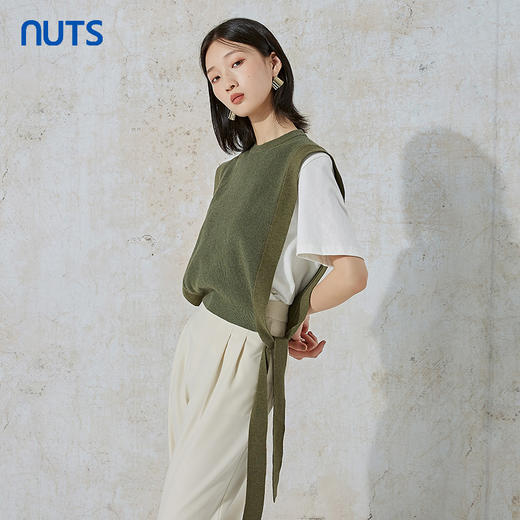 NUTS秋季新款时尚气质通勤风外穿内搭女针织背心女231051073B 商品图4