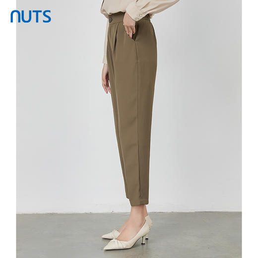 NUTS秋季新款时尚气质通勤风宽松显瘦阔腿休闲长裤女231073212 商品图3
