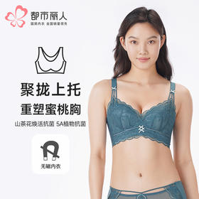 都市丽人调整型内衣舒软挺塑塑身文胸蕾丝AB:加加厚C:薄塑身内衣5/8杯五排扣LJTAH1