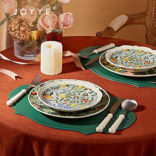 JOYYE威廉·莫里斯-欧式盘高档浮雕陶瓷一人食西餐具套装新婚轻奢女礼物 商品图2