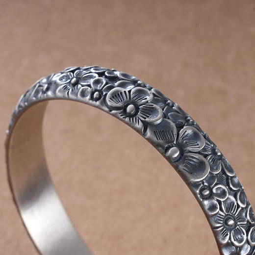 子佩集S999银【幽花醉舞】手镯【JLSZ003】纯银手镯仿古2408 商品图3