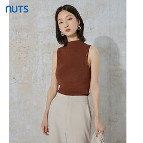 NUTS秋季新款时尚气质性感风修身显瘦内搭背心女231051149B