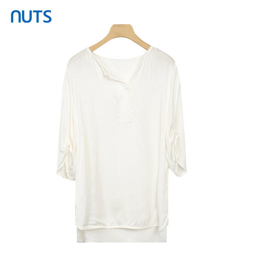 NUTS时尚设计感小众韩版休闲百搭夏新款女衬衫上衣221012313 商品图0