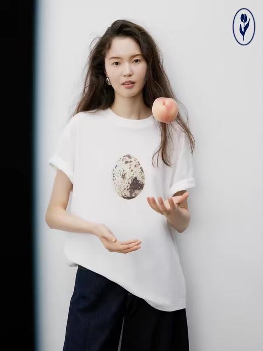 shyshystill/shy202404026/“鹌鹑蛋蛋”螺纹棉质短袖t恤 商品图1