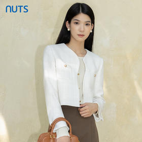 NUTS法式小香风气质高级感外套女2023秋季新款百搭上衣4350401A1