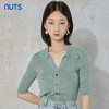 NUTS秋季新款气质通勤风修身显瘦毛织针织开衫短外套女231053072B 商品缩略图2