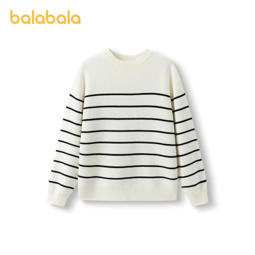 巴拉巴拉童装男童女童毛衣条纹针织衫秋冬亲子装新款纯棉内搭 商品图4