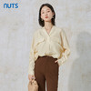 NUTS秋季新款气质通勤风韩版时尚100%桑蚕丝长袖衬衫231013111B 商品缩略图2