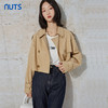 NUTS秋季新款气质街头风休闲百搭宽松显瘦短款风衣外套231047047B 商品缩略图1