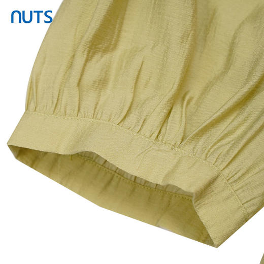 NUTS法式V领短袖连衣裙女夏季气质收腰显瘦A字中长裙323101356 商品图3