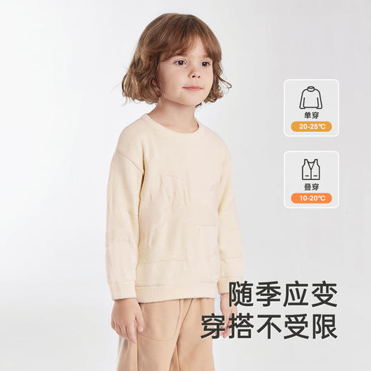 【商场同款】英氏羊毛衫长袖男童百搭上衣秋冬女童针织衫新款 商品图2