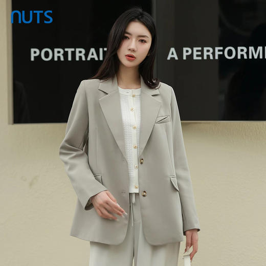NUTS秋季新款休闲时尚气质通勤西装外套女4330409A1 商品图2