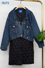 NUTS商场同款牛仔拼接外套女中长款上衣141040394 商品缩略图5