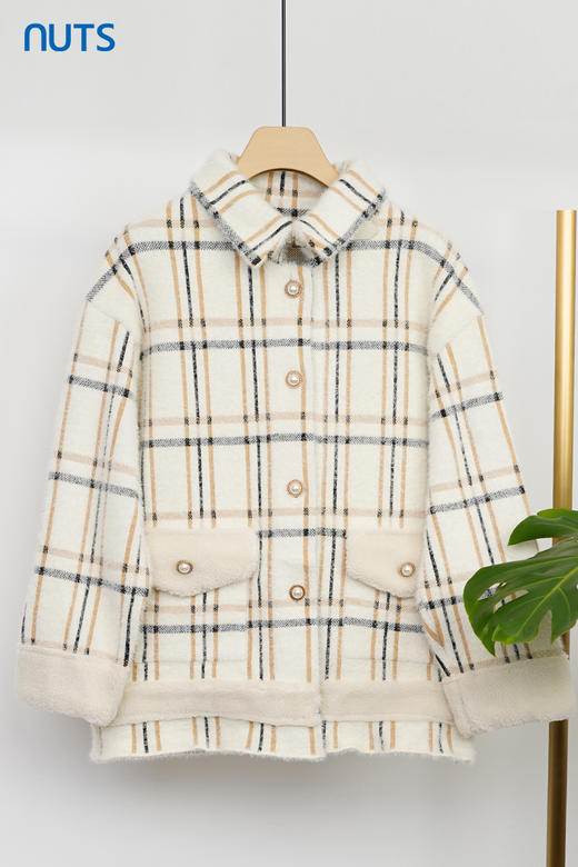 NUTS商场同款小香风毛呢外套气质短款上衣141053128 商品图5