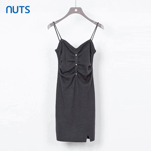 NUTS秋季新款设计感小众气质法式长袖针织连衣裙两件套334103377 商品图2