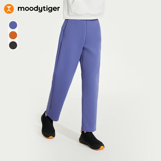 【24年秋新】moodytiger24秋新男童针织长裤弹力透气百搭户外运动裤柔顺43111303 商品图0