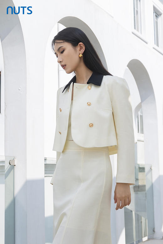 NUTS小香风短款外套女2023秋季新款设计感百搭轻奢4340404A1 商品图5