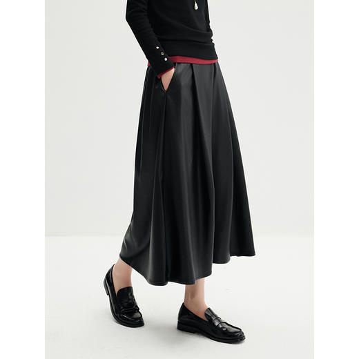 棉仓356617010-pu皮裙 商品图1