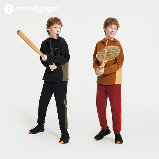【24年秋新】moodytiger24秋新中性户外运动透气宽松舒适速干长裤43511304 商品图4