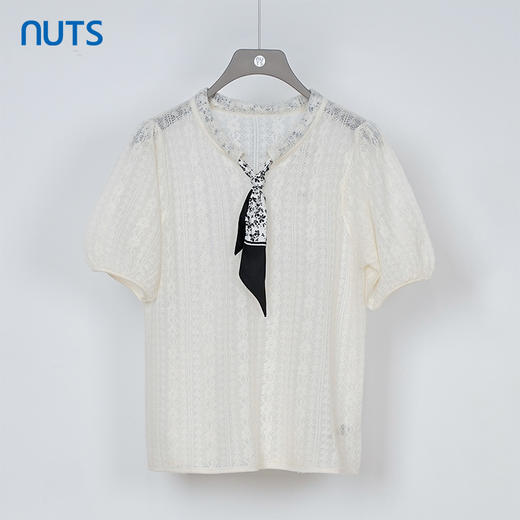 NUTS秋季新款法式时尚别致宽松别致小香风毛织套头衫女332053380 商品图0