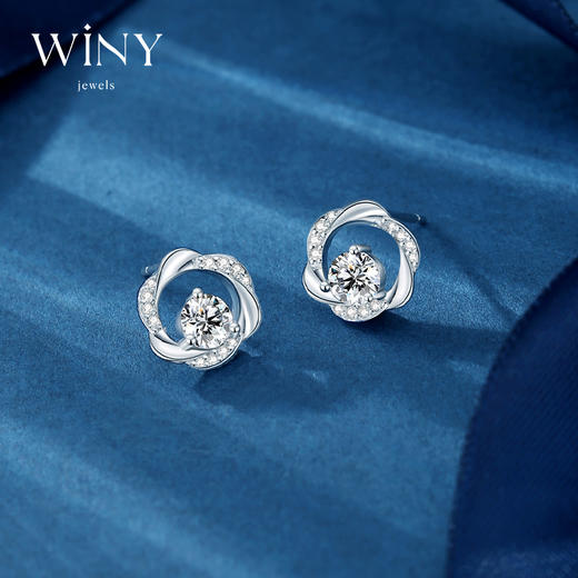 Winy925纯银无限爱意耳钉送女友闺蜜节日生日礼物 商品图0