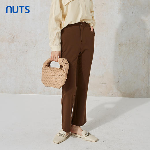 NUTS秋季新款时尚气质通勤风宽松显瘦阔腿休闲长裤女231073142 商品图4