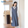 NUTS2023秋季新款花边领时尚气质学院风长袖连衣裙女4381002A1 商品缩略图0