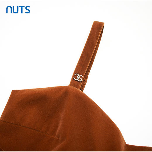 NUTS秋季新款法式复古气质高腰宽松吊带中长款连衣裙女333102270 商品图2