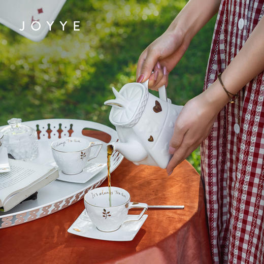 JOYYE爱丽丝-网红茶具套装家用客厅女办公室杯壶陶瓷高档轻奢礼盒 商品图3
