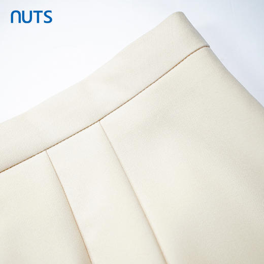 NUTS秋季新款纯色宽松显瘦开叉直筒温柔长裙女231063204 商品图2