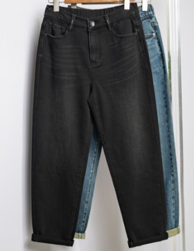 【内购不退换】【蓝S1】臣禾 四面弹牛仔老爹裤【梨形身材救星】JZ243060358