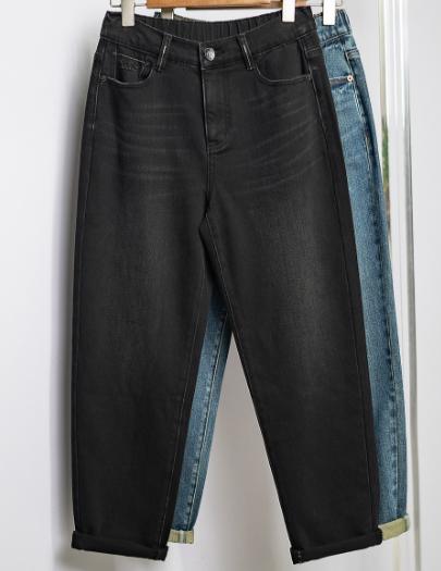 【内购不退换】【蓝S1】臣禾 四面弹牛仔老爹裤【梨形身材救星】JZ243060358 商品图0