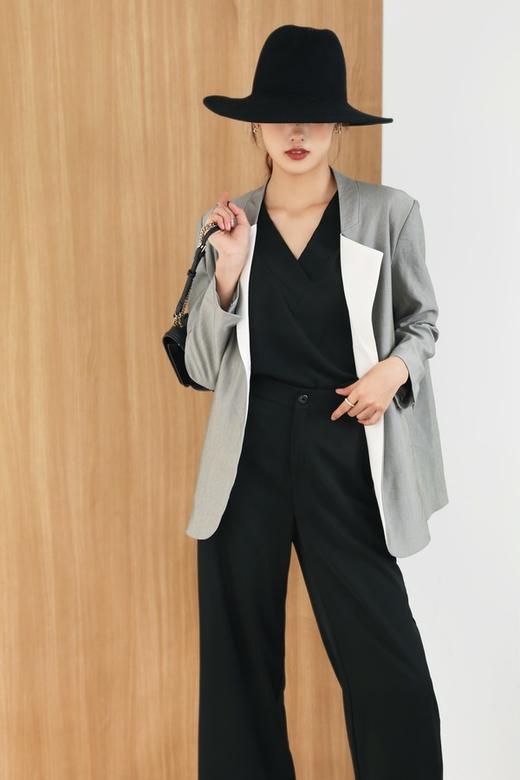 ESTELLICA 灰白翻领结构西装外套 13471 商品图3