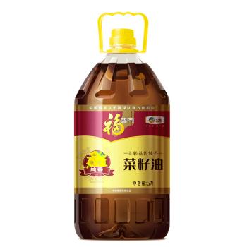 福临门非转基因纯香菜籽油5L食用油 压榨款 /粮油调味 /食用油 /菜籽油 商品图1