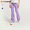 【24年秋新】moodytiger儿童喇叭裤24秋新款女童时尚印花舒适微喇紧身裤43211413 商品缩略图0