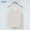 NUTS秋季新款纯色修身显瘦V领美背细肩带吊带背心女331031028 商品缩略图0